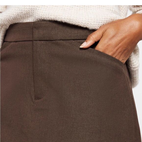 41 HAWTHORN Samantha Twill Skirt Brown 8 NWT Stitch Fix - Picture 3 of 7